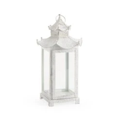 BIRCH LANTERN - WHITE (LG) Figurine By Chelsea House