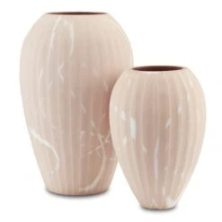 Lawrence Sand Vase Set Of 2 Vase-Urn By Currey And Company