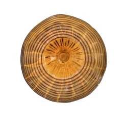 Handover Amber Hand Blown Art Glass Wall Art Decor - 9 Inch Alternative Wall Art By Dale Tiffany