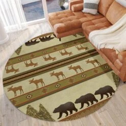 Excursion Ex1 Area Rug By Dalyn Rug Company -Home Accessories Sales Dalyn Rug Company EX1 Beige Round lifestyle1