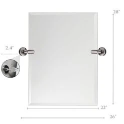 Taraz Bathroom Mirrors By Decor Wonderland 16 Taraz Bathroom Mirrors By Decor Wonderland -Home Accessories Sales Decor Wonderland R2228CHDims