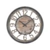 Strayhorn Clock In Salvaged Grey Oak And Black Wall Clock By ELK Home