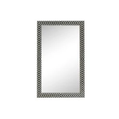 Rectangular Mirror 48x30 Inch In Chevron Wall Mirror By Elegant Decor