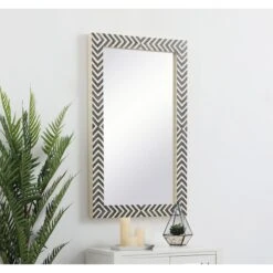 Rectangular Mirror 48x30 Inch In Chevron Wall Mirror By Elegant Decor 10 Rectangular Mirror 48x30 Inch In Chevron Wall Mirror By Elegant Decor -Home Accessories Sales Elegant Decor MR53048 3