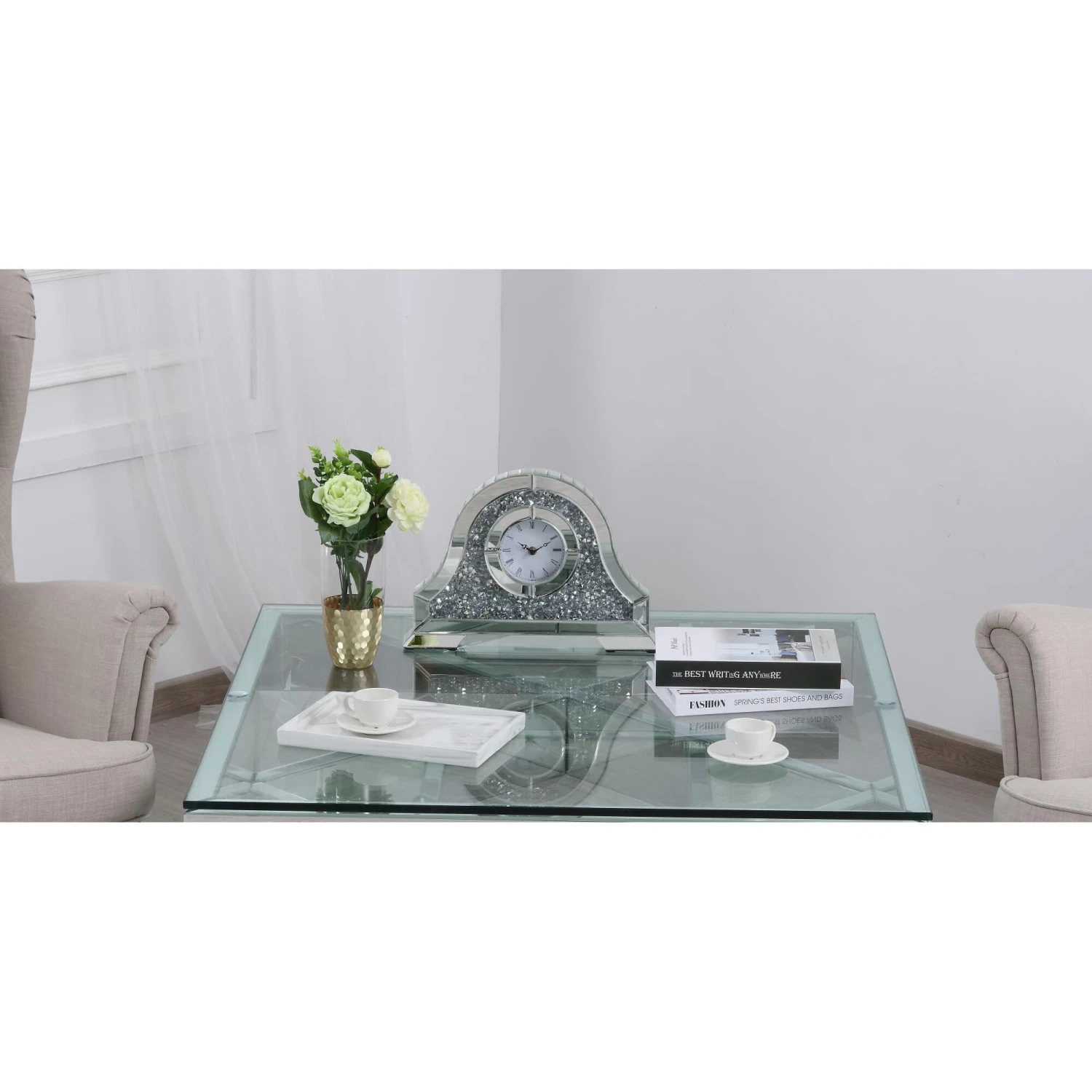 Sparkle Table Clock By Elegant Decor 2 Sparkle Table Clock By Elegant Decor - Image 2