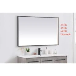 Pier LED Lighted Mirrors By Elegant Decor 37 Pier LED Lighted Mirrors By Elegant Decor -Home Accessories Sales Elegant Decor MRE63048BK 2