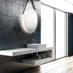 LED STRAP EDGELIT ROUND MIRROR LED Lighted Mirrors By Eurofase Lighting -Home Accessories Sales Eurofase Lighting 35885 016 L1