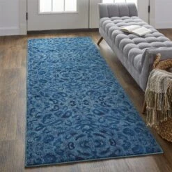 Remmy Area Rug By Feizy -Home Accessories Sales Feizy RMY 3424F BLUDBL RUN LS