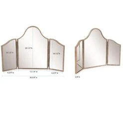Vivian Trifold Vanity Mirror Decorative Mirrors By Howard Elliott Collection -Home Accessories Sales Howard Elliott Collection 15216 8