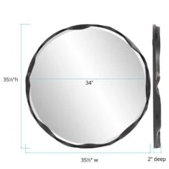 Ripley Round Mirror Decorative Mirrors By Howard Elliott Collection -Home Accessories Sales Howard Elliott Collection 19137 7