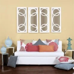 Dynasty Mirror - Glossy White Decorative Mirrors By Howard Elliott Collection -Home Accessories Sales Howard Elliott Collection 51261w 5