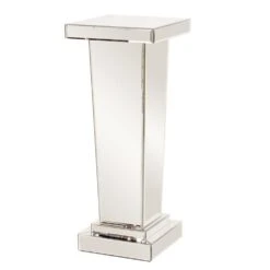 Tapered Mirrored Pedestal By Howard Elliott Collection