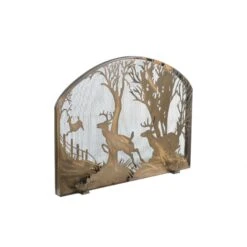 Deer On The Loose Fireplace Screen By Meyda Lighting