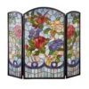 Dragonfly Flower Fireplace Screen By Meyda Lighting