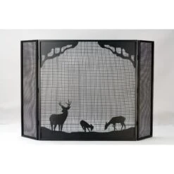 Deer At Dawn Fireplace Screen By Meyda Lighting