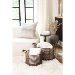 Finn Leather Basket Small Other Home Accent By Regina Andrew -Home Accessories Sales Regina Andrew 20 1517 15