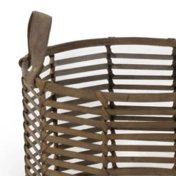Finn Leather Basket Small Other Home Accent By Regina Andrew -Home Accessories Sales Regina Andrew 20 1517 4