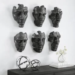 Uttermost Self-Portrait Metallic Wall Decor, Set/6 Alternative Wall Art By Uttermost -Home Accessories Sales Uttermost 04350 A BEAUTY ANGLE