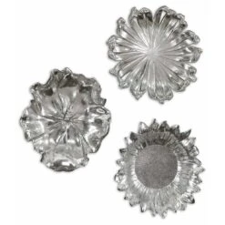 Silver Flowers Alternative Wall Art By Uttermost