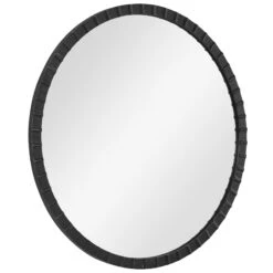 Uttermost Dandridge Round Industrial Mirror Decorative Mirrors By Uttermost -Home Accessories Sales Uttermost 09702 A1 ANGLE