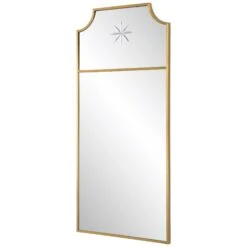 Uttermost Caddington Tall Brass Mirror Decorative Mirrors By Uttermost -Home Accessories Sales Uttermost 09748 A1 ANGLE
