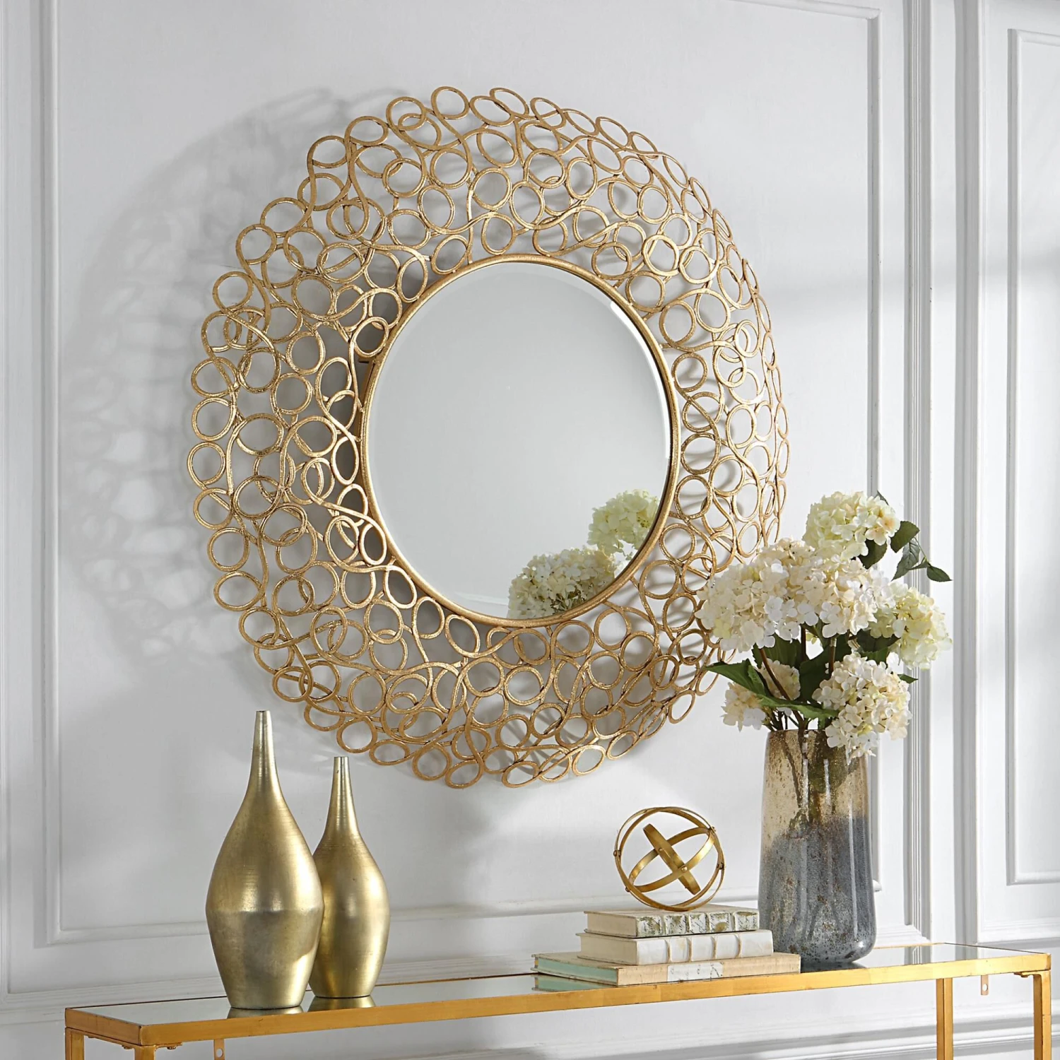 Swirl Round Mirror Decorative Mirrors By Uttermost 3 Swirl Round Mirror Decorative Mirrors By Uttermost - Image 3