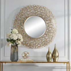 Swirl Round Mirror Decorative Mirrors By Uttermost 12 Swirl Round Mirror Decorative Mirrors By Uttermost -Home Accessories Sales Uttermost 09850 A2