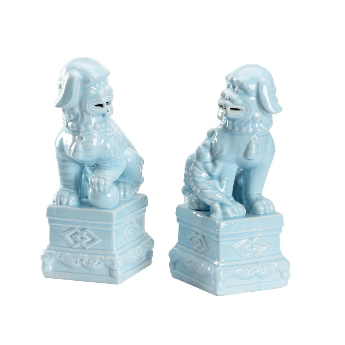 Hawaiian Breeze Foo Dogs Figurine By Wildwood 2 Hawaiian Breeze Foo Dogs Figurine By Wildwood - Image 2